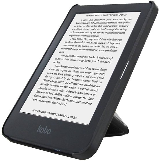 Hoesje Geschikt voor Kobo Clara 2E Origami Sleepcover - Book Case Hoes Cover - Zwart - ereader hoesje - cover van Merkloos — afbeelding 5