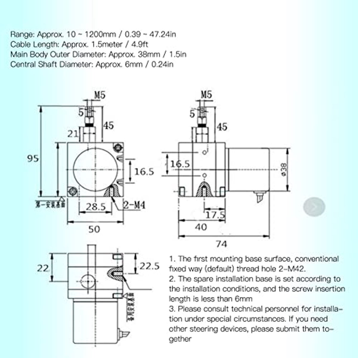 Schakelencoder, pulsslag Optioneel Lineaire onderbreking Meetkabel Encoder DC8‑24V 10‑1200mm Bereik 0,25% FS Lineariteit voor cilinder