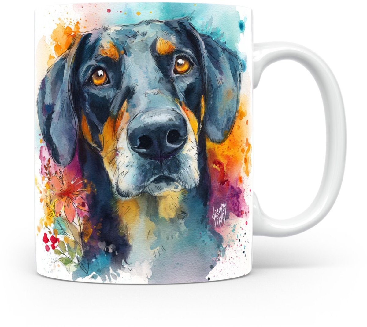 Beker Oostenrijkse Zwart-en-Bruin Hond