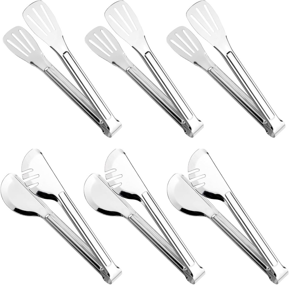 Stunq® Duurzame RVS Keukentangen Set – 6 Stuks voor Professionele Gebruik