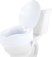 VEVOR Toiletbrilverhoger Universele Toiletverhoger 15cm Draagvermogen 136 Kg Schroefstangslot met Toiletbril voor Senioren, Gehandicapten, Zwangere Vrouwen, Artsen Wit
