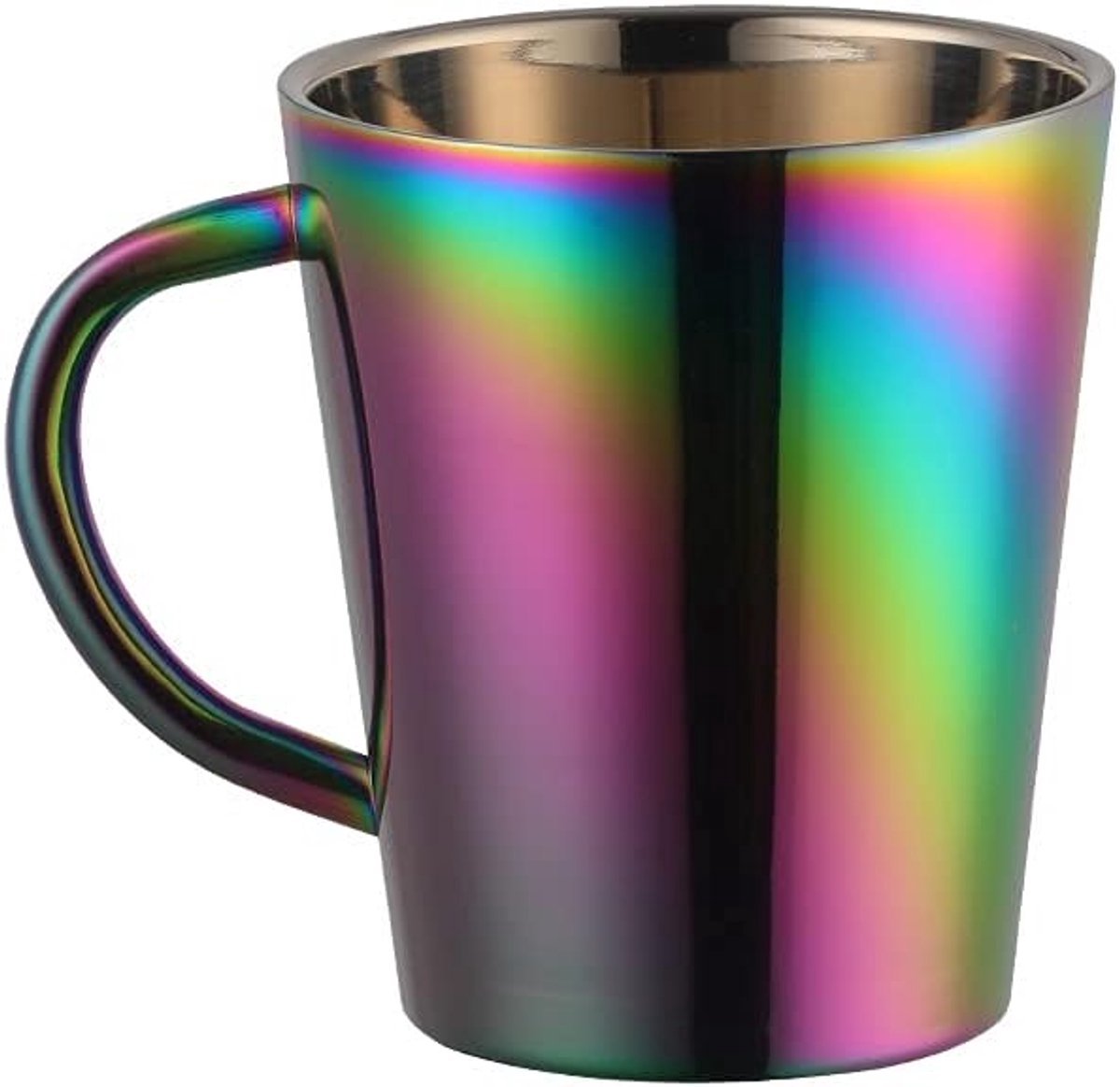 Stunq® Duurzame Roestvrijstalen Koffiebeker met Dubbele Wand en Handvat - Ideaal voor Outdoor Avonturen