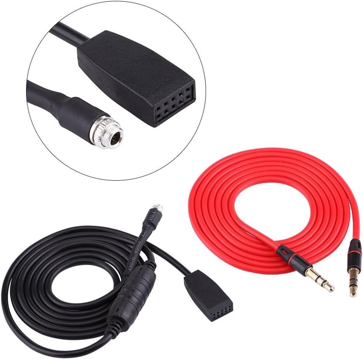 Adapterkabel 3,5 mm voor auto stereo installatie - Aux kabel - Audio connector