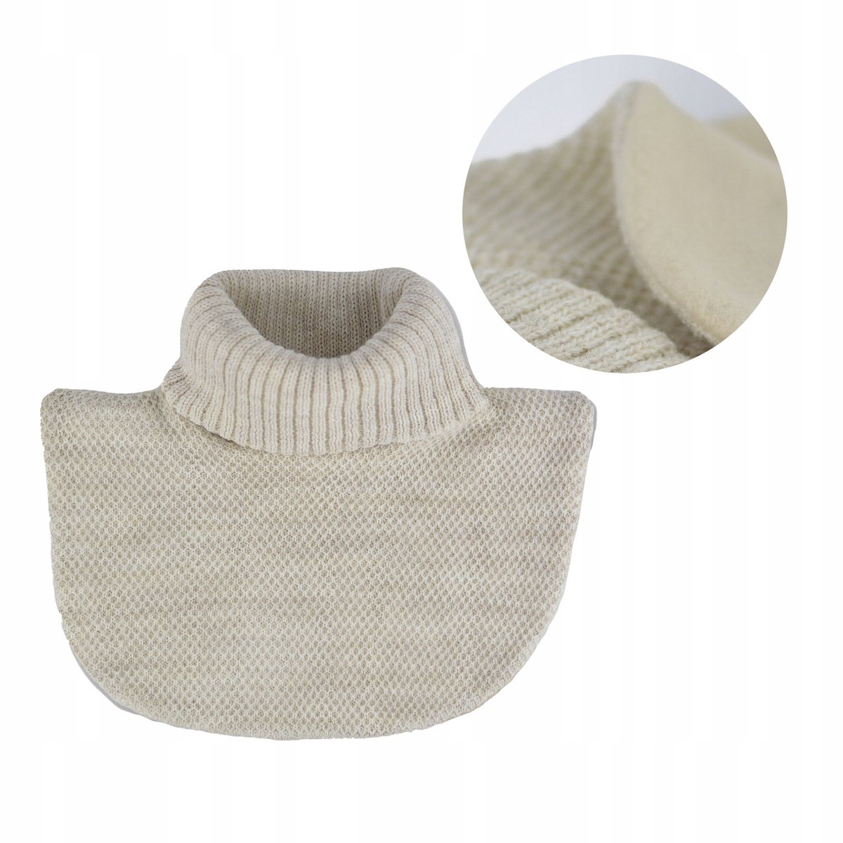 Warme Kindersjaal Col Sweater Acryl Gevoerd Fleece 2-5 Jaar Beige