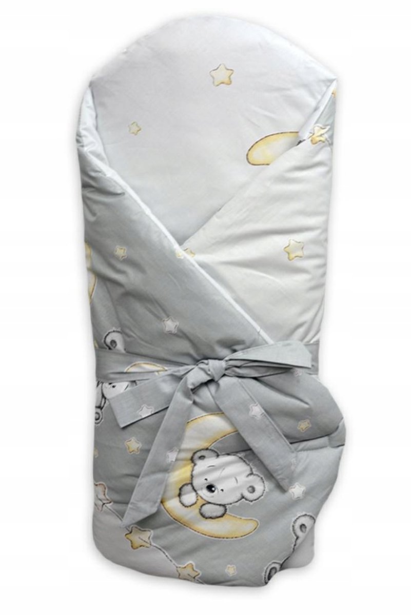 Babywikkeldoek 80x80 cm met kokosinleg - Leon Grijs