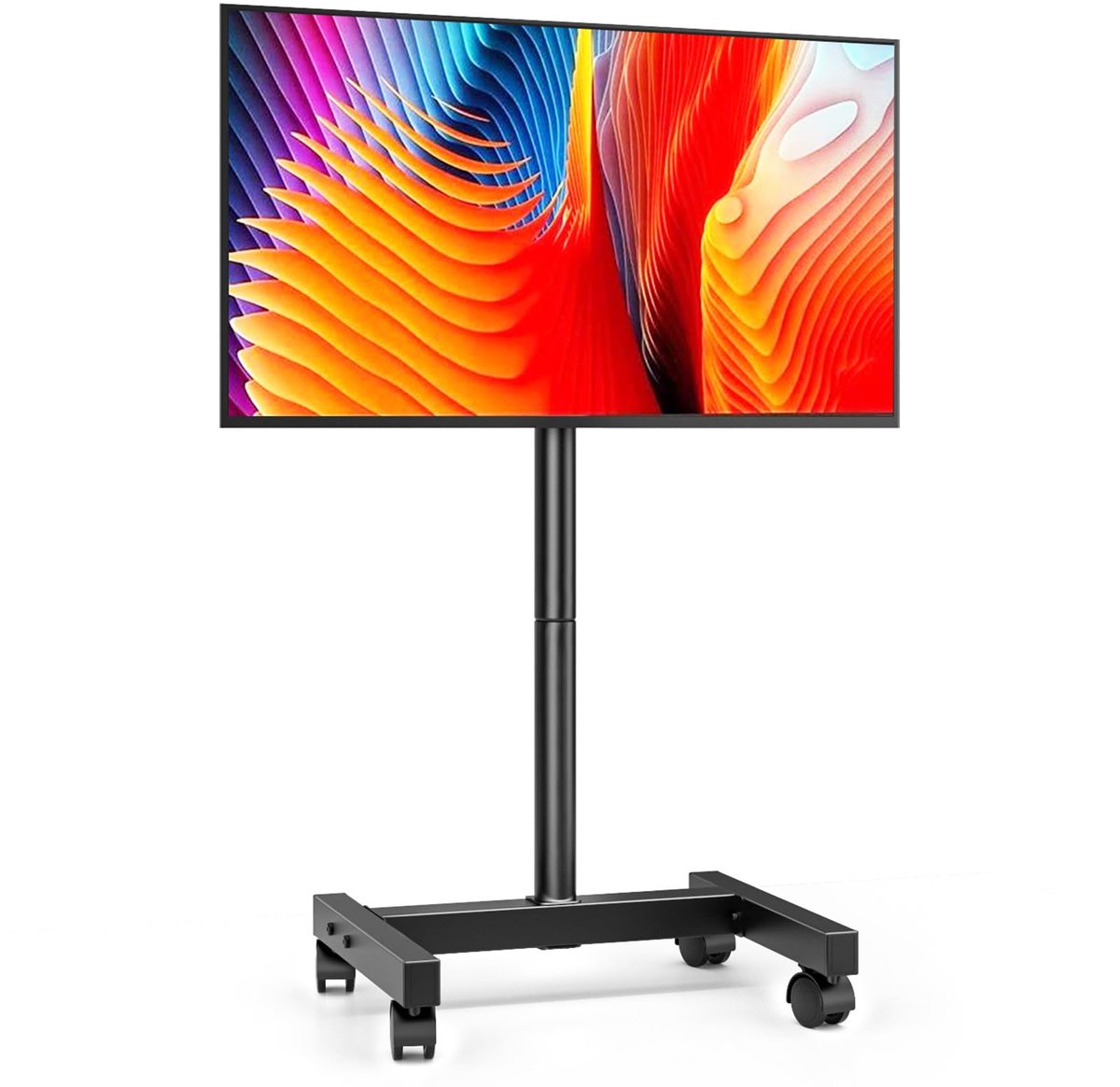 Unyqoos® Verstelbare mobiele tv-standaard met wielen voor schermen van 13 tot 50 inch