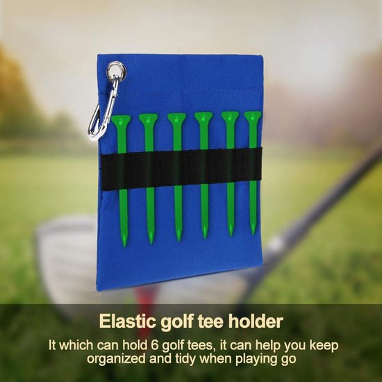 Handige Opbergtas voor Golf Tees en Golfballen met Rits en Haak van Merkloos — afbeelding 2