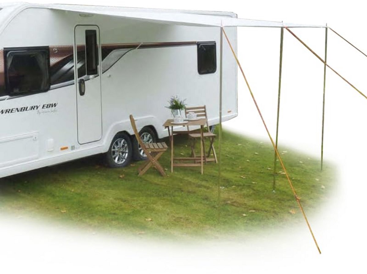 Caravan luifel 4 x 2,4 m zonnedak met UV 50+ bescherming en waterdicht ontwerp