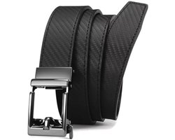 CHAOREN Men's Automatic Belt Leather Belt Ratchet Buckle No Holes for Business Casual Suit 35mm with Light Quick Release Men's Belt Adjustable Size
