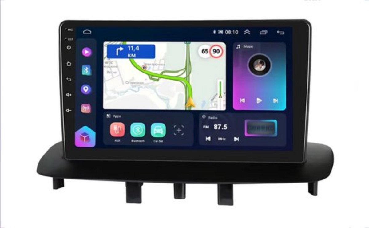 CarPlay 8core Renault Megane 2008-2014 Android navigatie 3+32GB Bluetooth WiFi