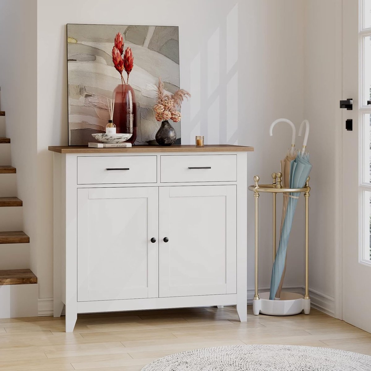 Keukenkast met 2 Laden en - Wit - 2 Deuren Altameubel – Dressoir - Medahomestore