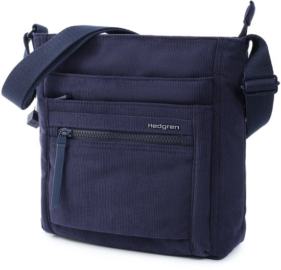 Hedgren ORVA – Sac bandoulière avec protection RFID – Déperlant – Léger – Velours Peacoat Blue