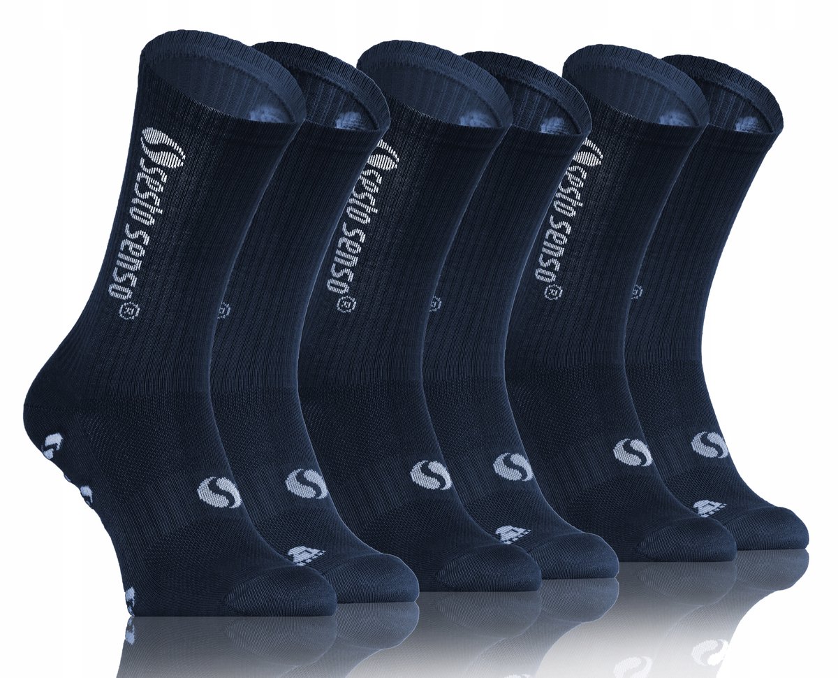 Sesto Senso 3-Pack Sport Sokken Blauw Maat 39-42