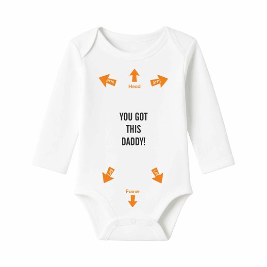 Twin Gift - Rock 'n Roll - Barboteuse Wit - Taille 68 - Twin Barboteuse - Twin Gift Bébé