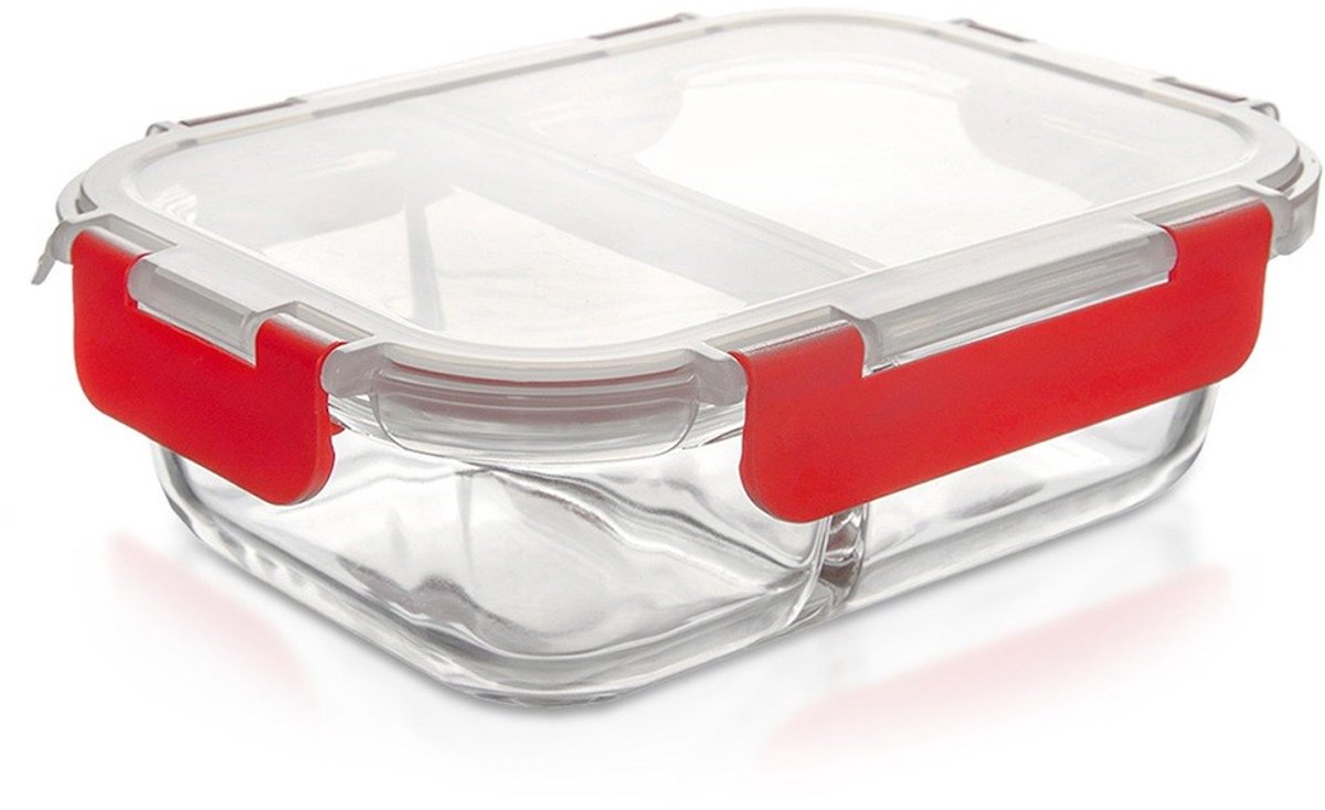 Orion - Glazen Voedselcontainer - 550 ml - Scheidbaar - Met Deksel en Pakking