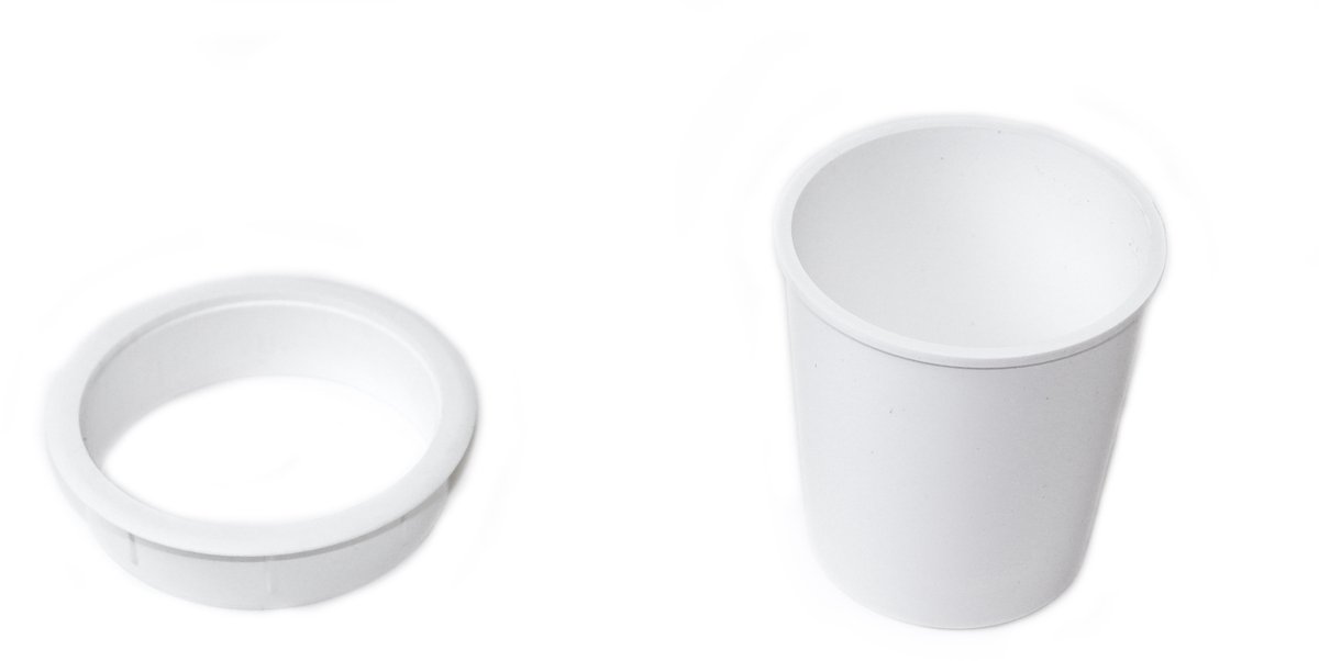 Emuca Accessoire Pot, Kunststof, Zwart, 5 st