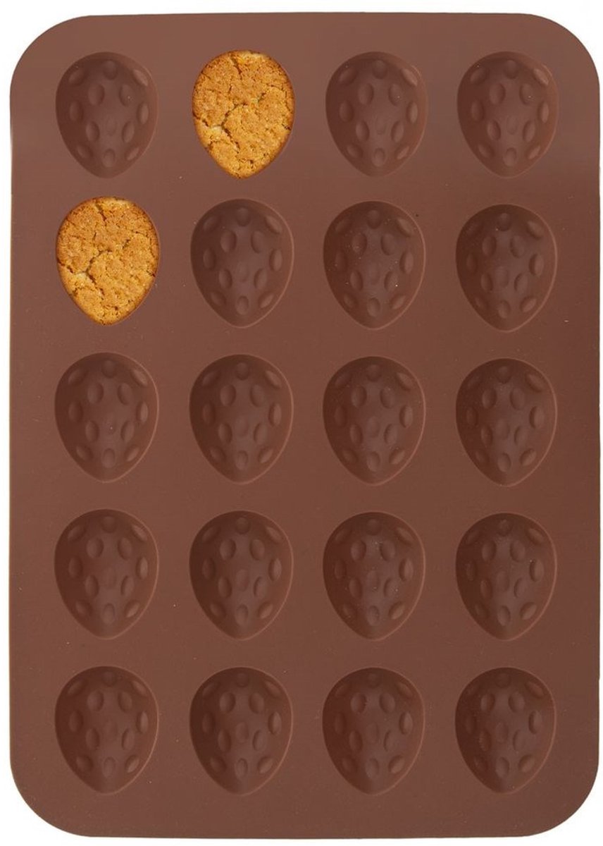 Orion - Siliconen Bakvorm - Bruin - Nooivorm - 20 Stuks