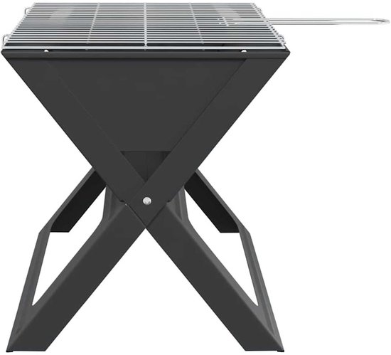 vidaXL - Buitengrill - Zwart - 46 - x - 31 - x - 31 - cm - Staal van Merkloos — afbeelding 3
