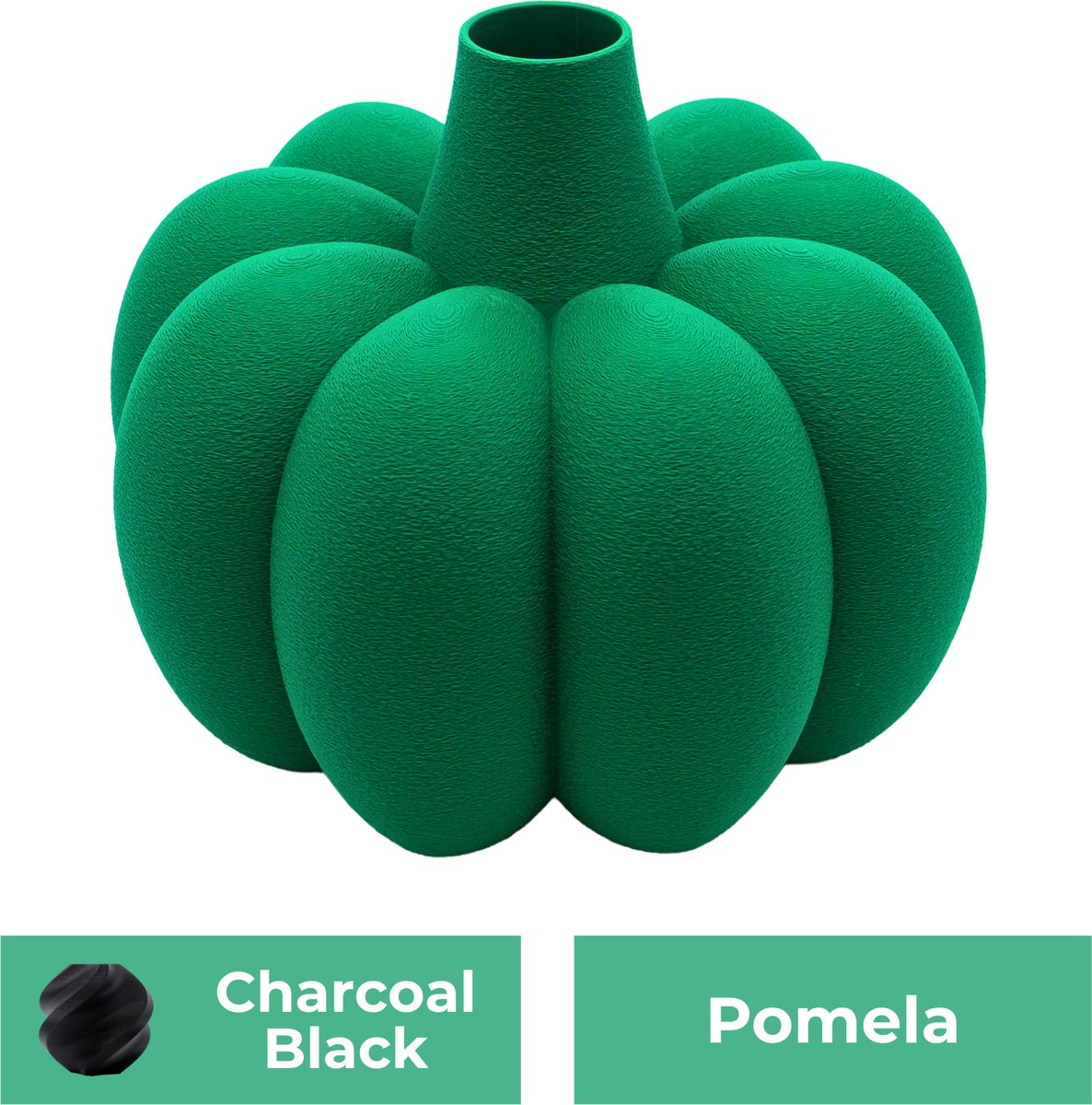 Lovora Pomela organische vaas – Decoratieve vaas - Zwart - 3d geprinte vaas – geschikt voor droogbloemen
