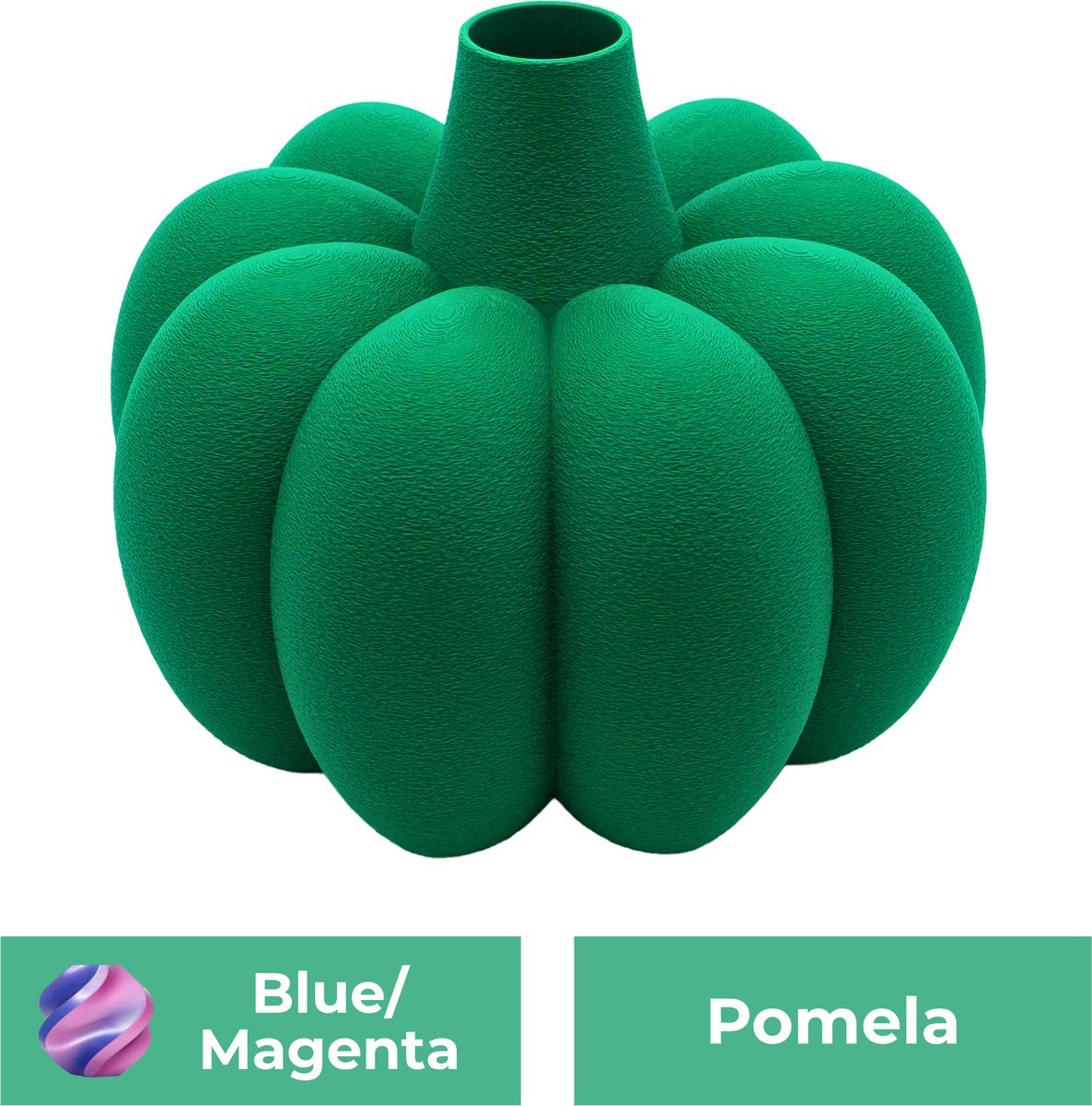 Lovora Pomela organische vaas – Decoratieve vaas - Blauw / Paars - 3d geprinte vaas – geschikt voor droogbloemen