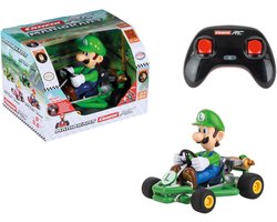foto van Carrera RC voertuig Auto - RC Mario Kart - Pipe Kart - Luigi - Schaal 1:18 - 2,4GHz RC Model Kant en Klaar - Carrera Bestuurbare Auto
