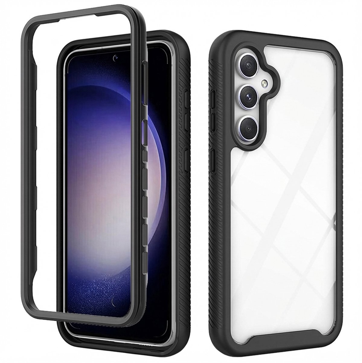 imoshion Hoesje - Geschikt voor Samsung Galaxy S23 FE - 360° Full Protective Case - Zwart