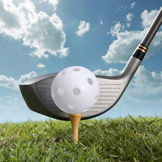 IMPERATORIS® Golf Oefenballen - Airflow Ballen - Geperforeerde Plastic Ballen - Voor Training in Tuin en Binnen - Lichtgewicht - Set van 30 - wit van IMPERATORIS — afbeelding 5
