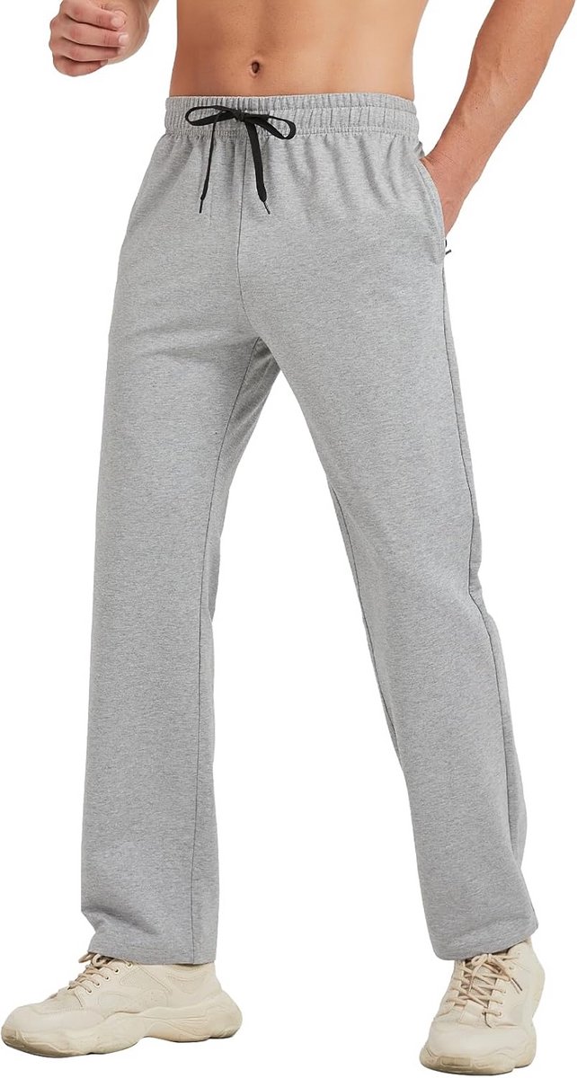 Heren Lange Joggingbroek met Open Bodem en Zakken - Ideaal voor Yoga en Athletische Activiteiten — afbeelding 5