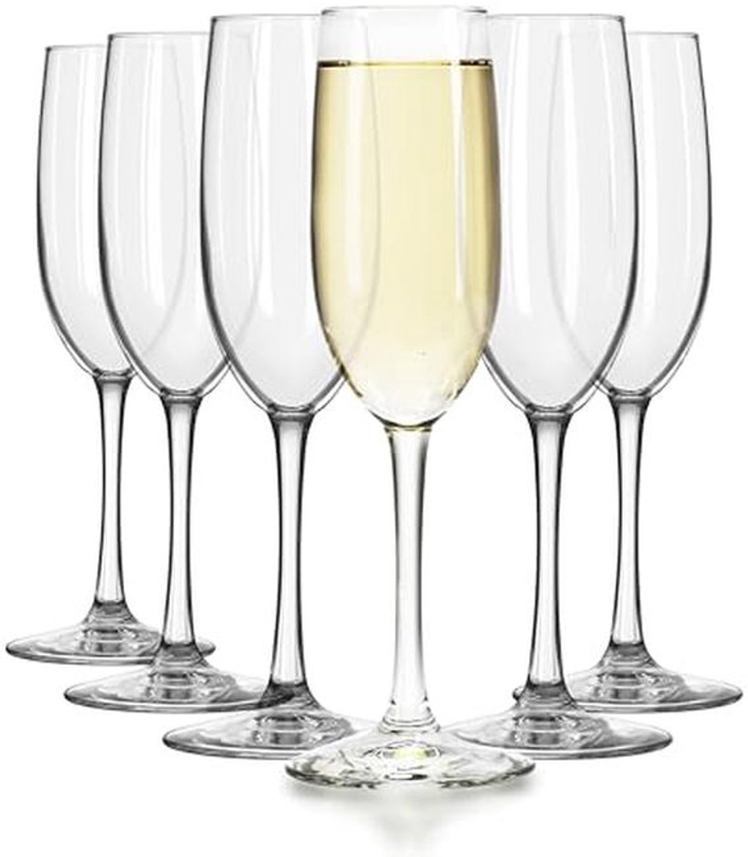 Set van 6 Fluitglazen - Perfect voor Wijn en Cocktails