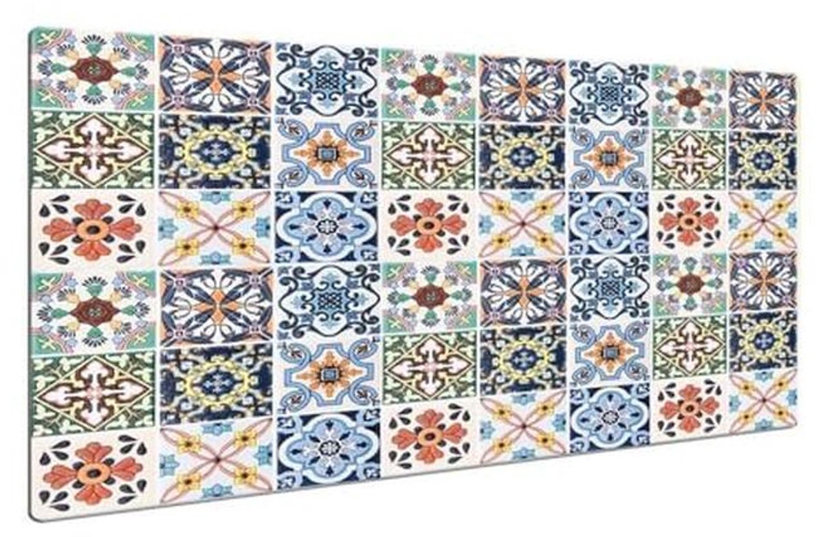 Kookplaat Afdekplaat 80 x 52 cm Glas voor Keramische Kookplaat Antislip Spatbescherming