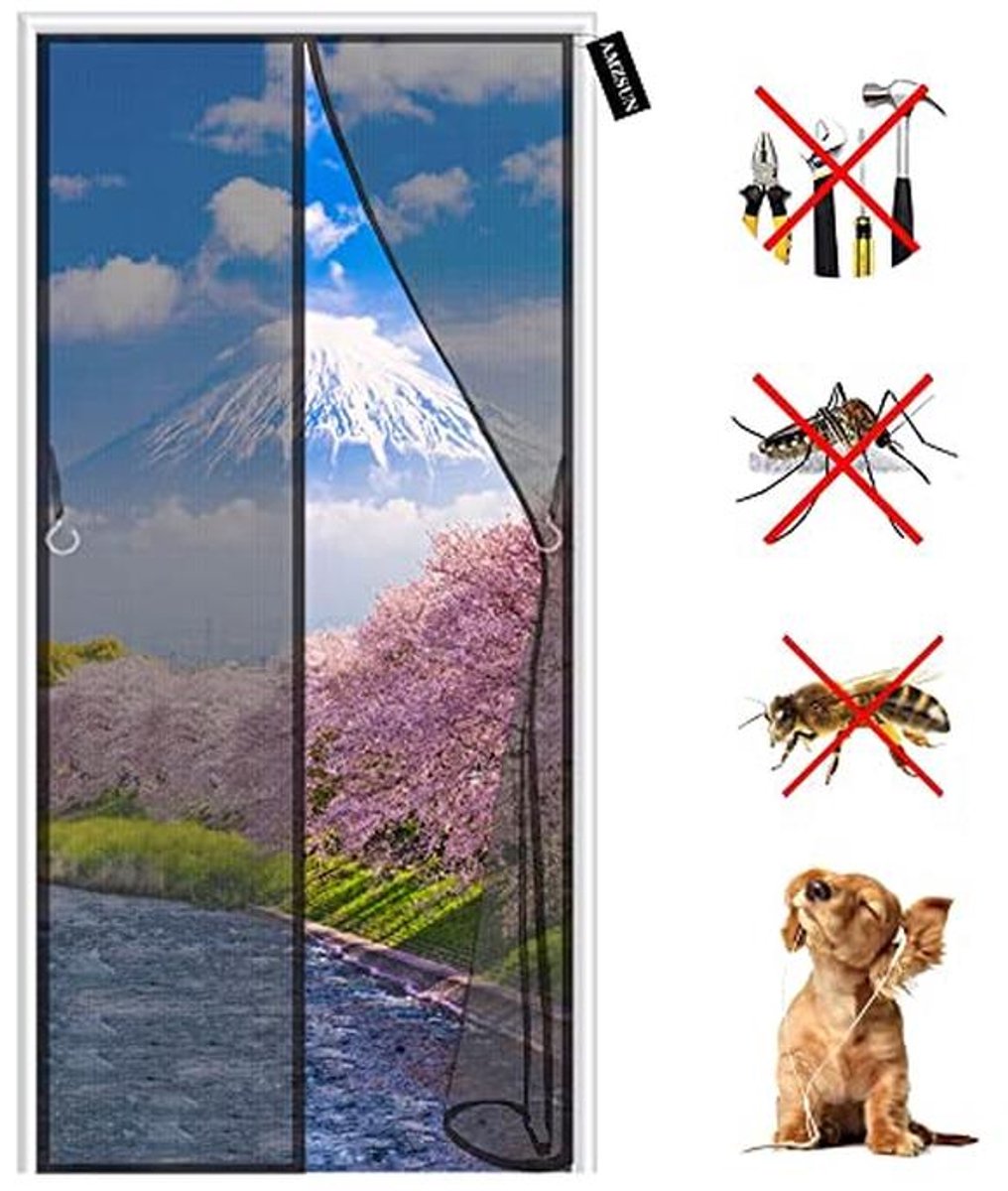Magnetische Hordeur - Zelfsluitende Vliegengordijn 160 x 200 cm voor Deuren
