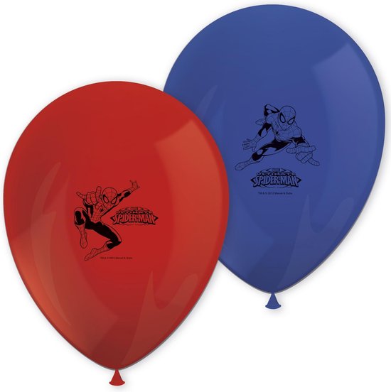 PROCOS - 8 Spiderman ballonnen - Decoratie > Ballonnen