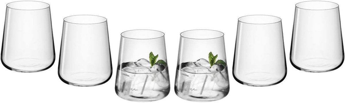Set van 6 Drinkglazen 430 ml - Vaatwasmachinebestendig Water- en Cocktailglazen
