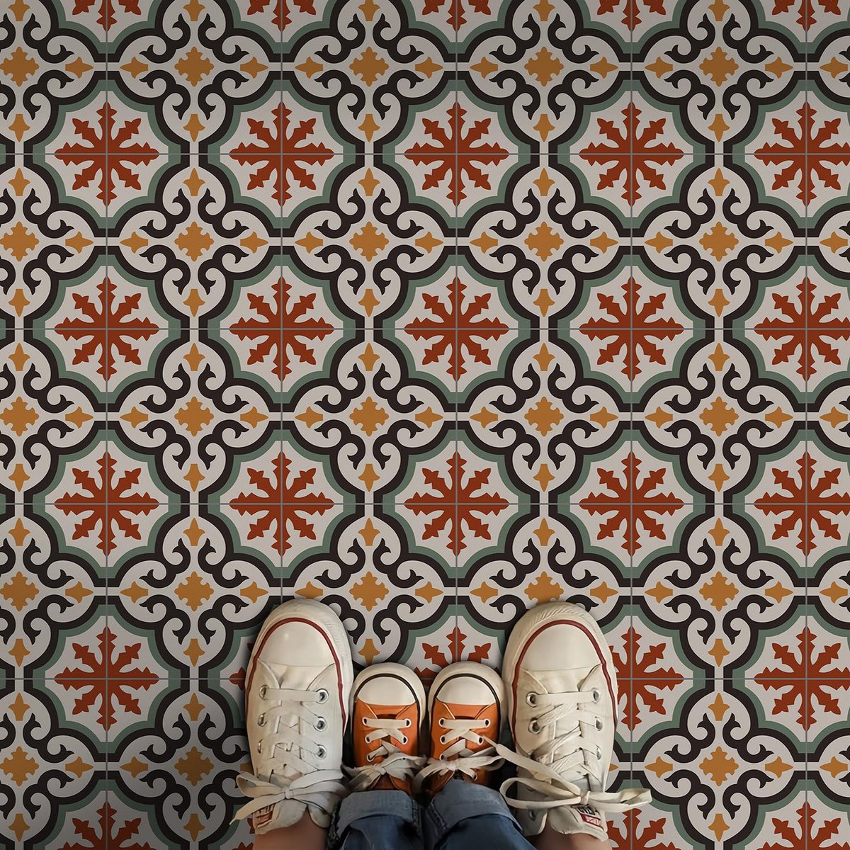 Zelfklevende Vinyl Vloertegels voor Keuken en Badkamer - Antislip en Milieuvriendelijk