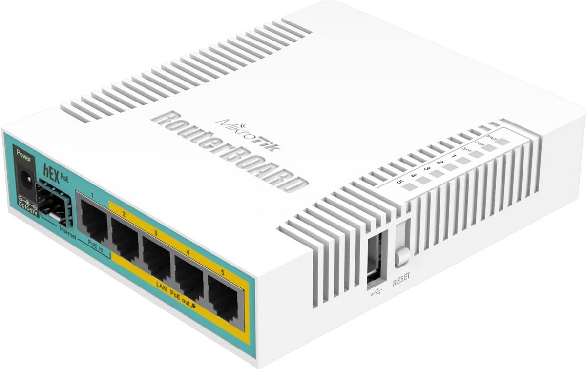 Router met PoE en SFP-sleuf - 5 poorten 10/100/1000 Mbit