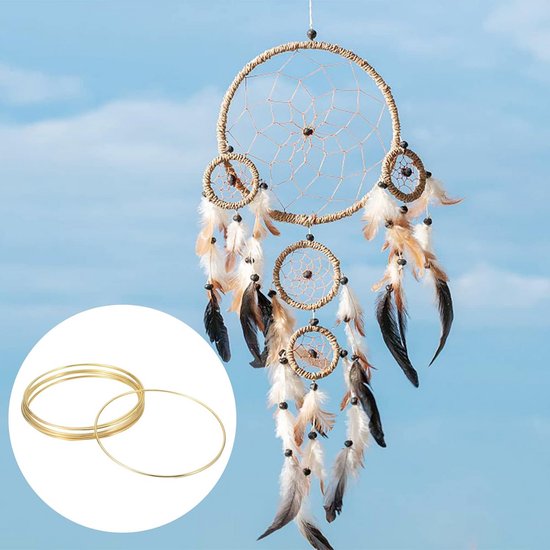 15x Metalen Knutselringen 10 cm - Diamante Hoepels voor Dromenvangers, Macramé en 15x Metalen Knutselringen 10 cm - Diamante Hoepels voor Dromenvangers, Macramé en