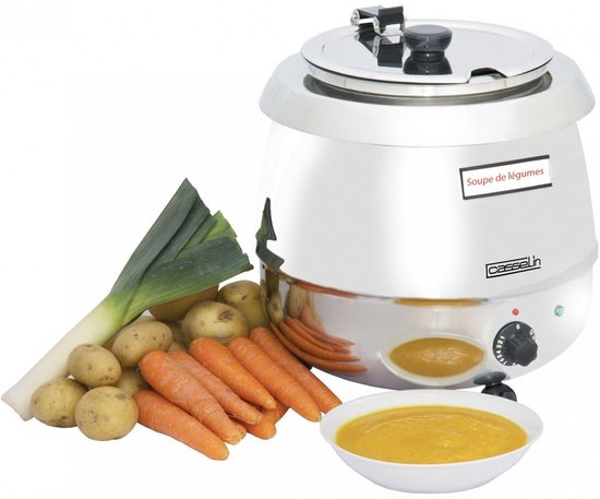 Soeppan 10 liter 400 W met RVS binnenkant en warmte-isolatie