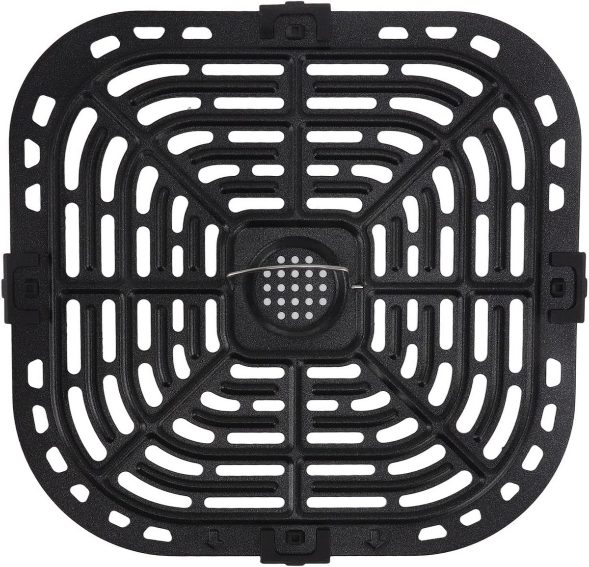 Vervangende Grillpan voor Airfryer, Vierkant 24x23 cm, Frituur Mand Crisper Plaat van 304 RVS