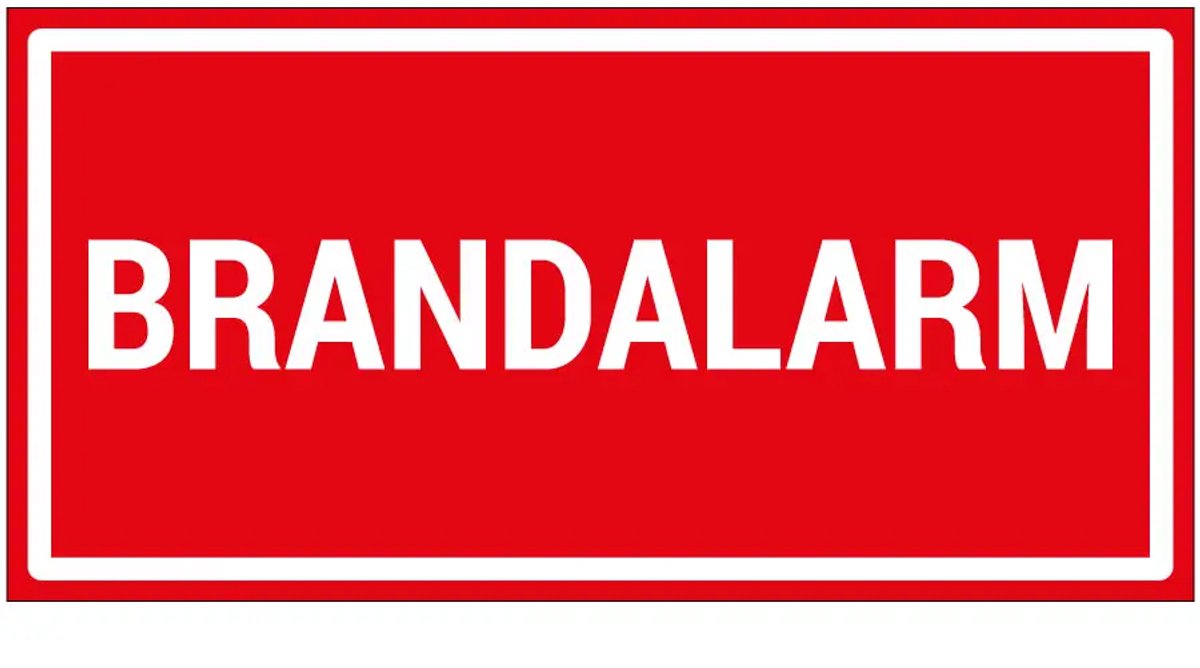 Brandalarm sticker | 20 x 10 cm