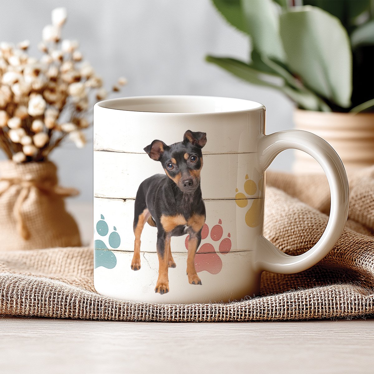 Mok - 330 ML - Hond - Jack Russel Black and Tan - Koffiemok - Theemok - Thee of Koffie - Koffiebeker - Koffietas Geschenk Cadeau