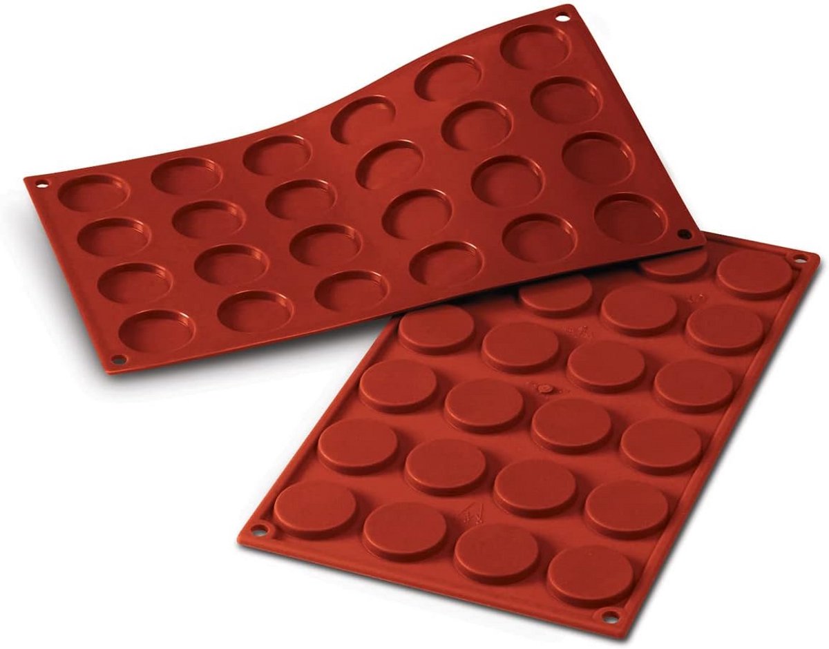 Siliconen mal voor Florentiners en kleine gebakjes (Ø35 mm)
