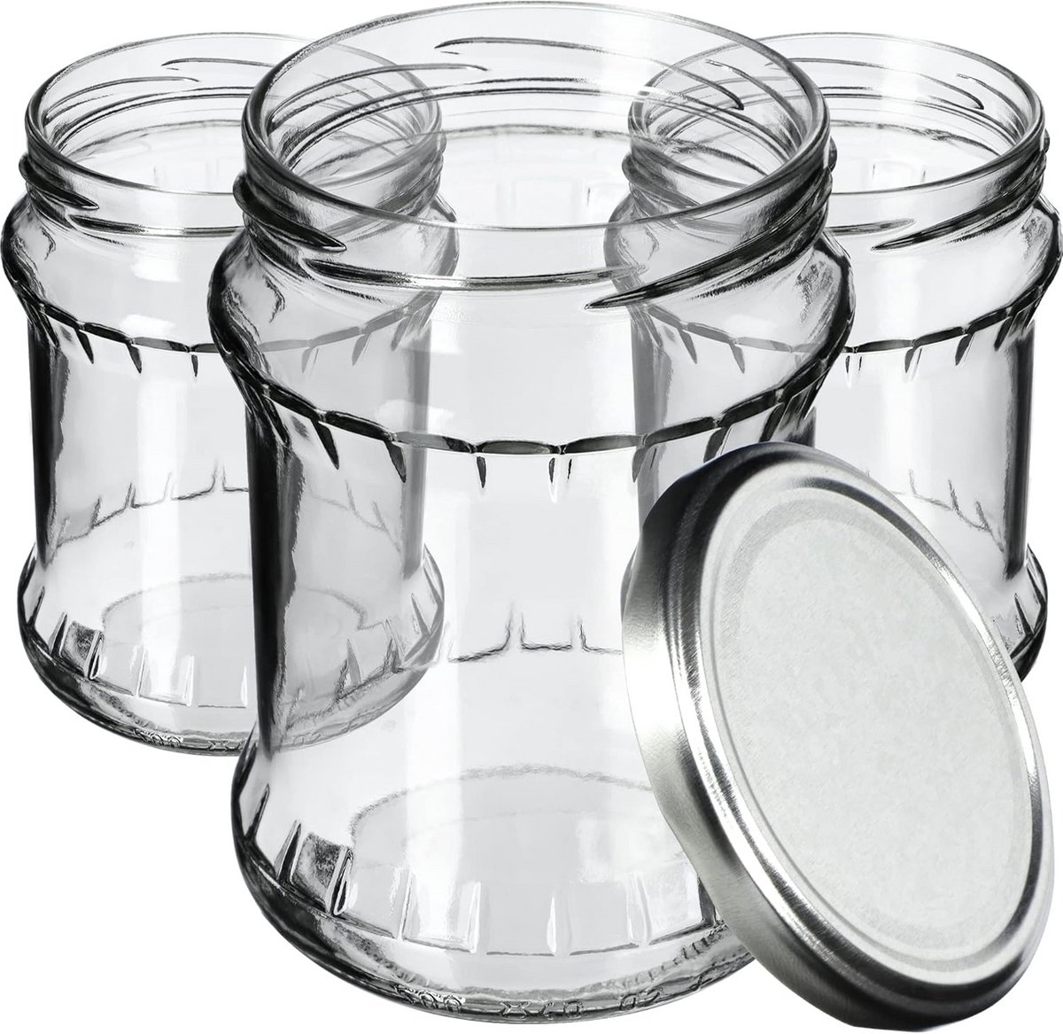 Set van 24 Bewaarpotten met Schroefdeksel - 500 ml - Ideaal voor Jam, Inmaken en Opslag