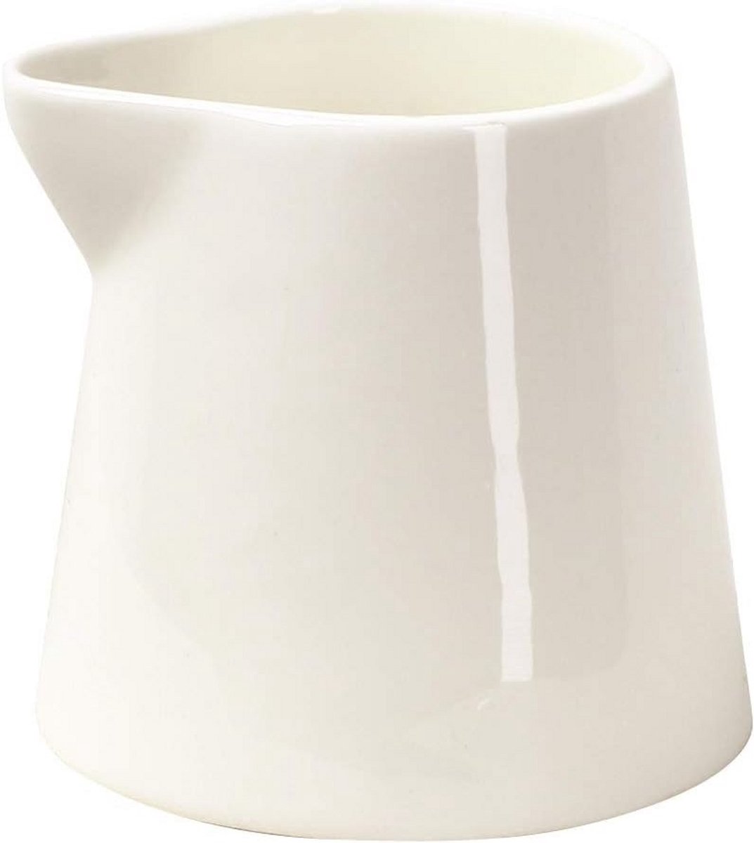 Kleine Witte Porseleinen Melkkan 130 ml - Magnetron en Vaatwasserbestendig