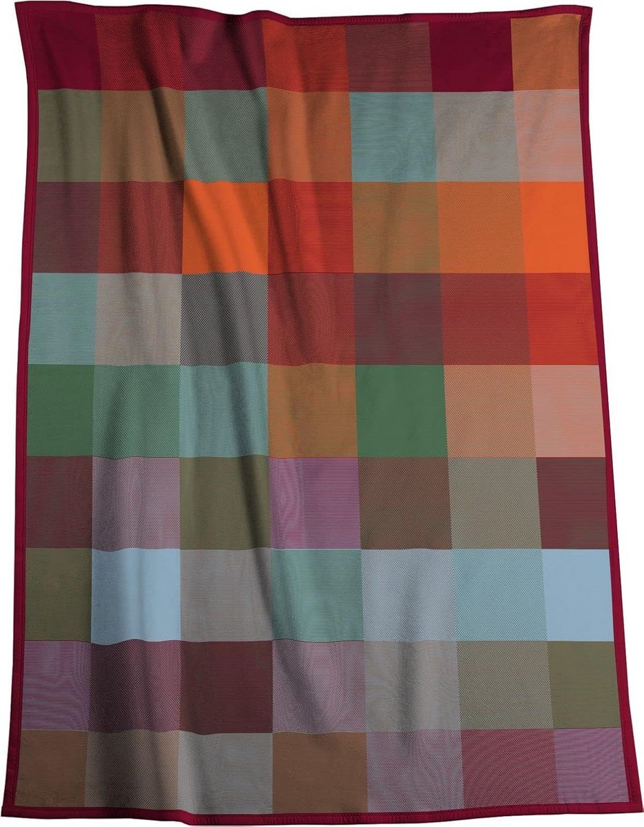 Grote Katoenen Plaid 220x240 cm met Fluweelrand - Kleurvast en Ademend