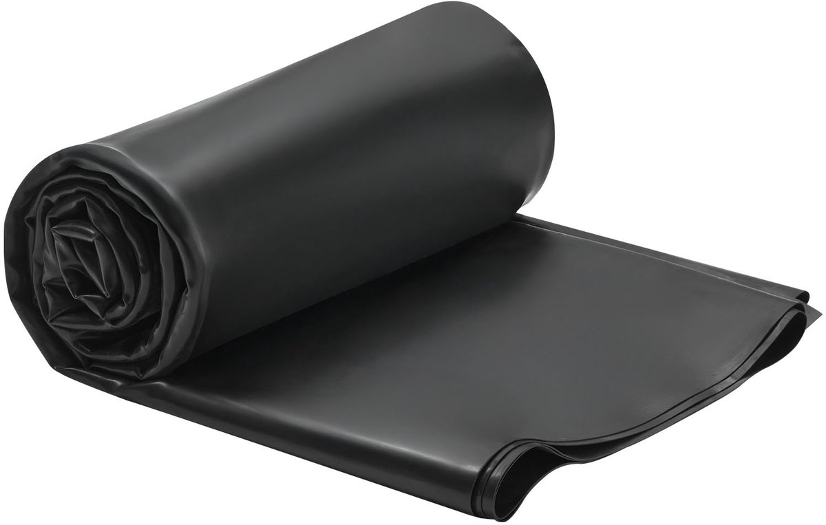 Rolgroofbedekking, 4,5 x 4,5 m, 45 mil EPDM-rubbermateriaal, duurzaam en weerbestendig, bestand tegen extreme temperaturen, flexibel ontwerp voor eenvoudige installatie, geschikt voor campers, daken en vijvers