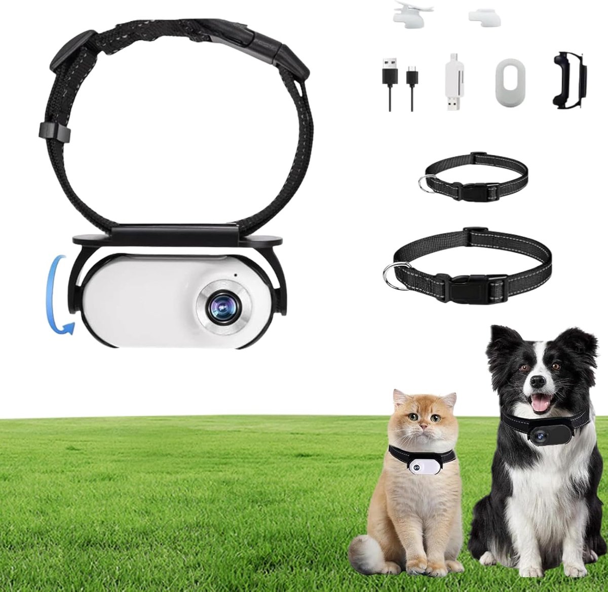 Mini Actie Camera – Sportcamera – 1080P HD Camera met 120° Groothoeklens – Draadloze Clip Camera voor Sport & Avontuur – 240 Min Opname – Wit