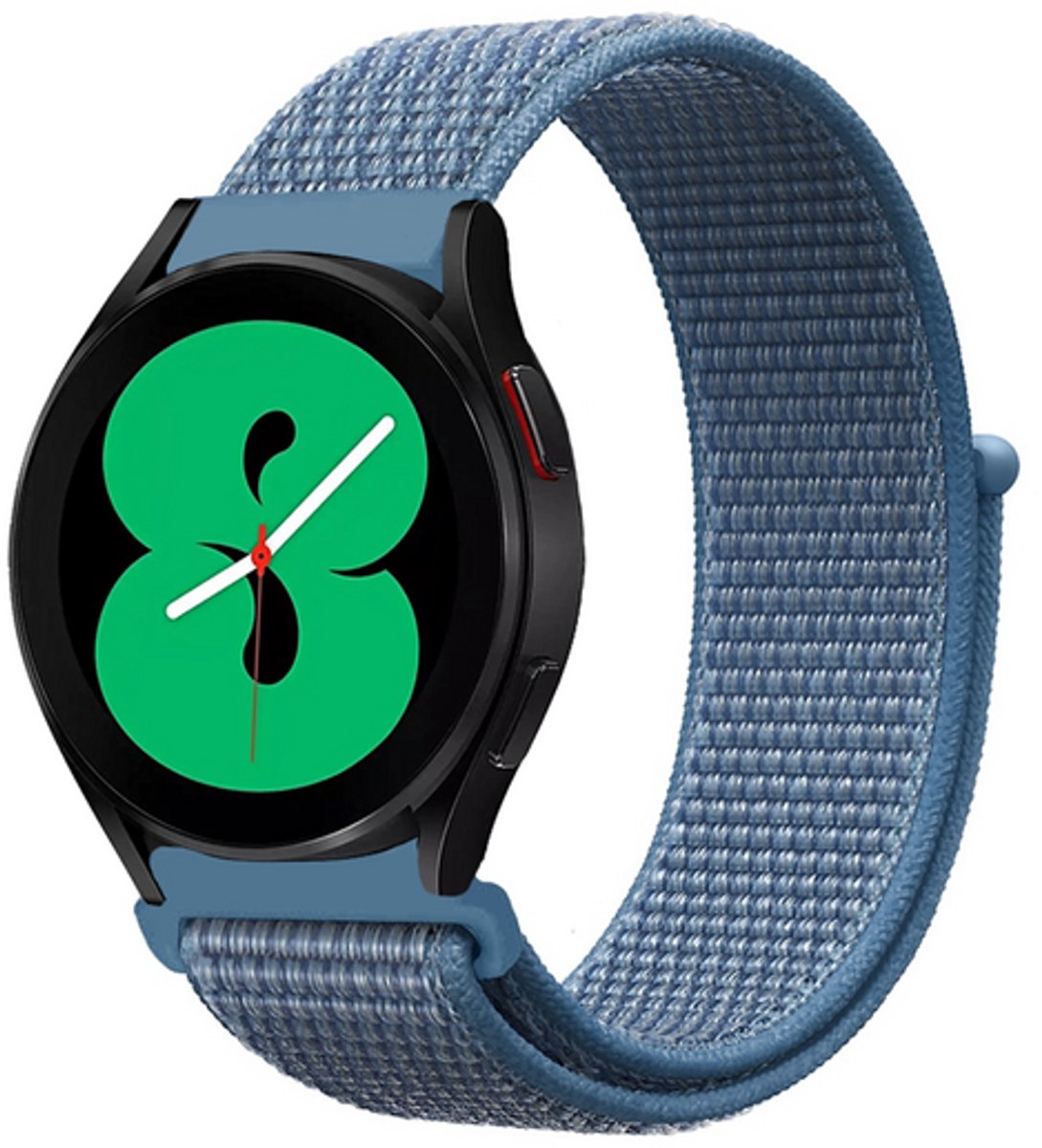 By Qubix - Sport Loop nylon bandje - Denim blauw - geschikt voor Huawei Watch 5 - 46mm