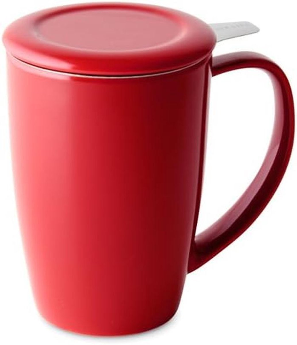 15 oz Curve Tall Tea Mok met extra fijne infuser en deksel