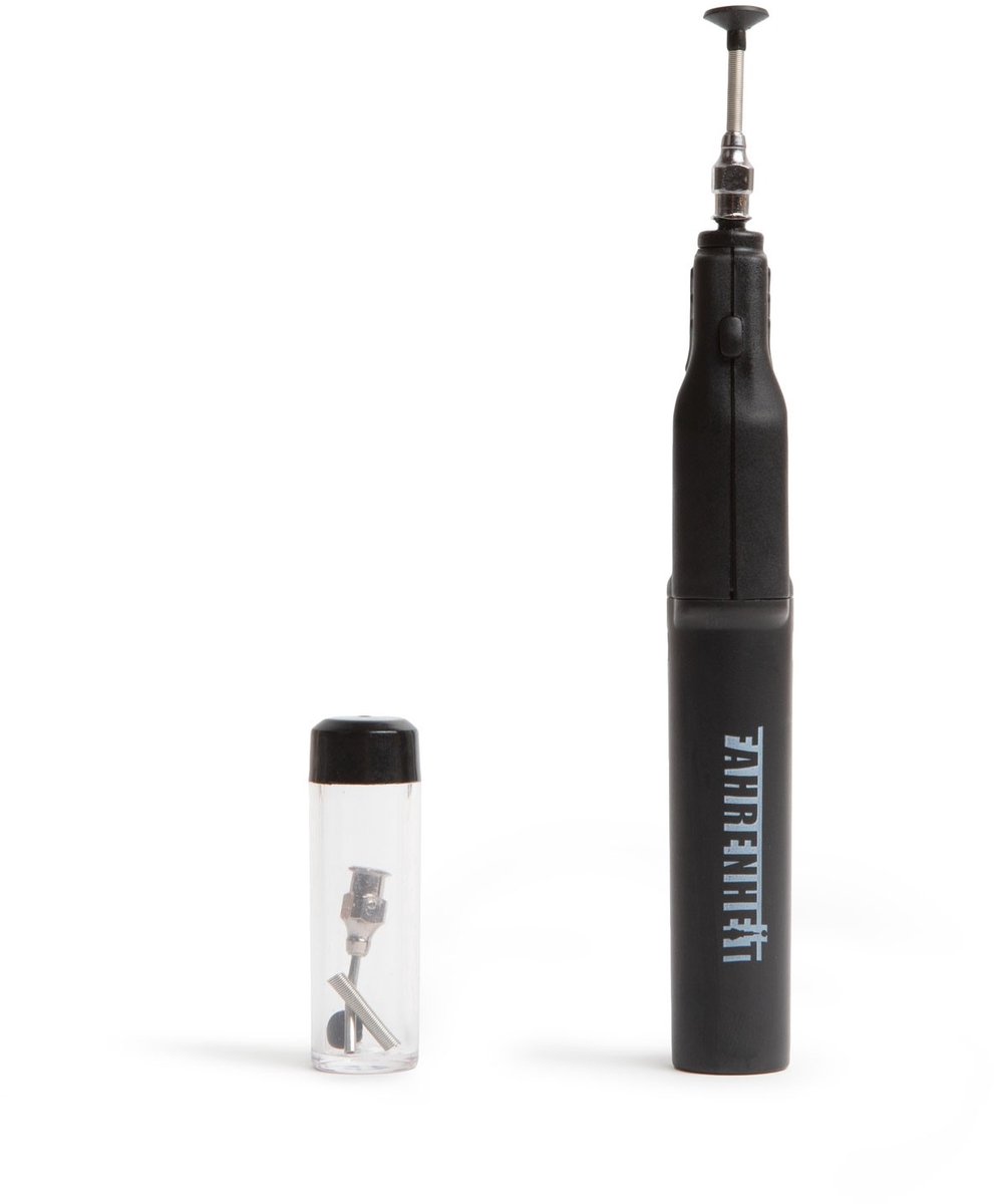 Vacuüm Pen Voor Componenten - SMD Opnamepen Met Zuignappen - Werkt Op 1x AAA Batterij - Inclusief Rechte En Gebogen Punt En 3 Zuigkoppen - Precisiegereedschap Voor Elektronica En Reparatie - Zwart - Verkoopeenheid 1 Stuk [10218]
