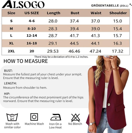 ALSOGO Blazer Damen Ärmellos Weste Sportlich Elegant Einfarbig Blazer Jacke Mantel Geschäft Büro Anzugjacke Revers Offene Vorderseite Freizeit Business Jacke mit Tasche Grün XL